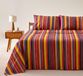 Drap housse pour lit deux personnes, 100% Coton, multicolore