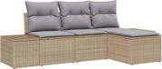 vidaXL Banc de jardin beige et gris clair