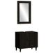 VidaXL 3310018 Meuble de salle de bain, 2 pièces, manguier massif, Noir