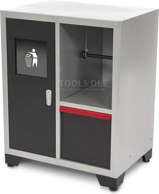 HBM Deluxe Afvalbak en Papierhouder Voor Werkplaatsinrichting
