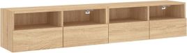 vidaXL Tv-wandmeubels 2 st 80x30x30 cm bewerkt hout sonoma eikenkleur
