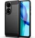 Techsuit Hoesje geschikt voor Huawei P50 Pro - Carbon Silicone Back Cover - Zwart