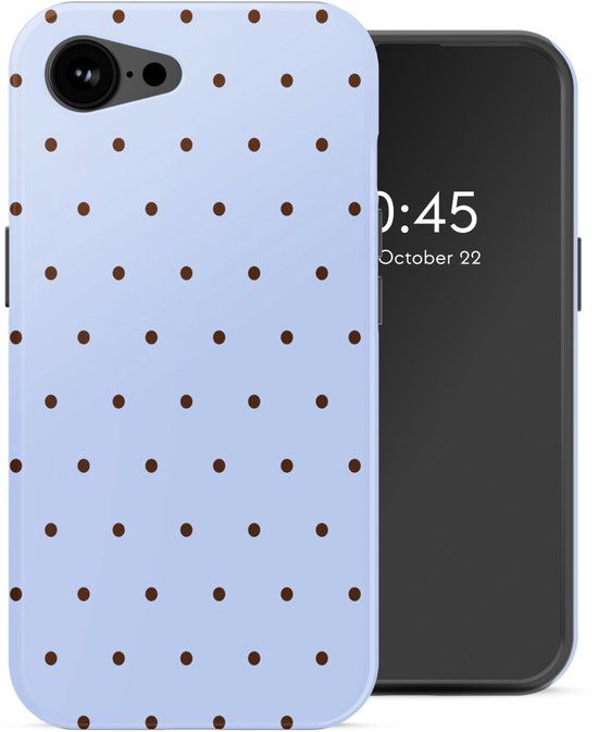 Selencia Hoesje - Geschikt voor Apple iPhone 17e / 16e - Backcover geschikt voor MagSafe - Happy Dots Digital Sky
