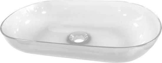 Best Design Opbouw Waskom Resin Transparant Helder 54x34x12cm