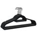 PORTENTUM fluwelen kleerhangers, 10 Stuks, Zwart