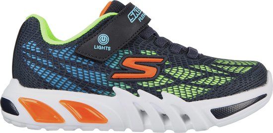 Skechers Flex-Glow Elite - Vorlo Jongens Sneakers - Donkerblauw/Multicolour - Maat 29