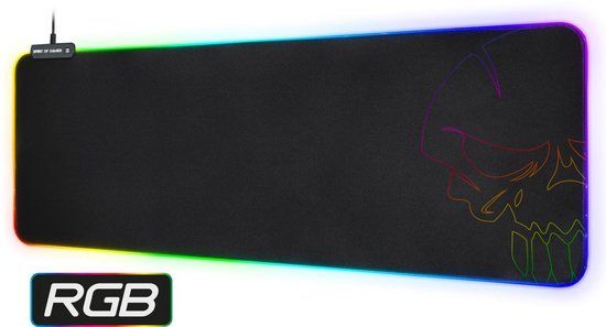 Spirit of Gamer Gaming Mousepad RGB XXL - 800 x 300 mm - Black