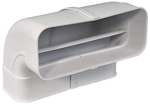 Unbekannt Plat kanaalsysteem 150 optimAIRo buisboog wit 222 x 89 mm verticaal