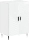 vidaXL Schoenenkast HAARLEM 59,5 x 39,5 x 89,5 cm Bewerkt hout Hoogglans wit