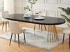Table à manger extensible - Noir et Or - Bois et Métal - FIRELA - 260cm