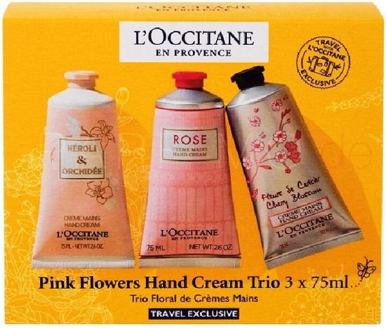 L'Occitane Pink Flowers Hand Cream Trio Set - 225ml