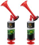 Home deco factory Supporter toeter met handpomp - 2x - op luchtdruk - 24 cm - stadion
