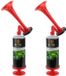 Home deco factory Supporter toeter met handpomp - 2x - op luchtdruk - 24 cm - stadion