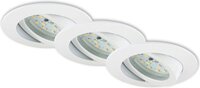 Briloner Leuchten - Set van 3 LED inbouwspots - Dimbaar - 3000K - IP23