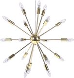 Beliani MAGUSE Hanglamp - Goud - IJzer - 18x E14 - 149cm