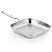BRA Signature Grillpan met geribbelde bodem, 24 cm, roestvrij staal, zonder antiaanbaklaag, met ergonomische steel, geschikt voor alle soorten fornuizen