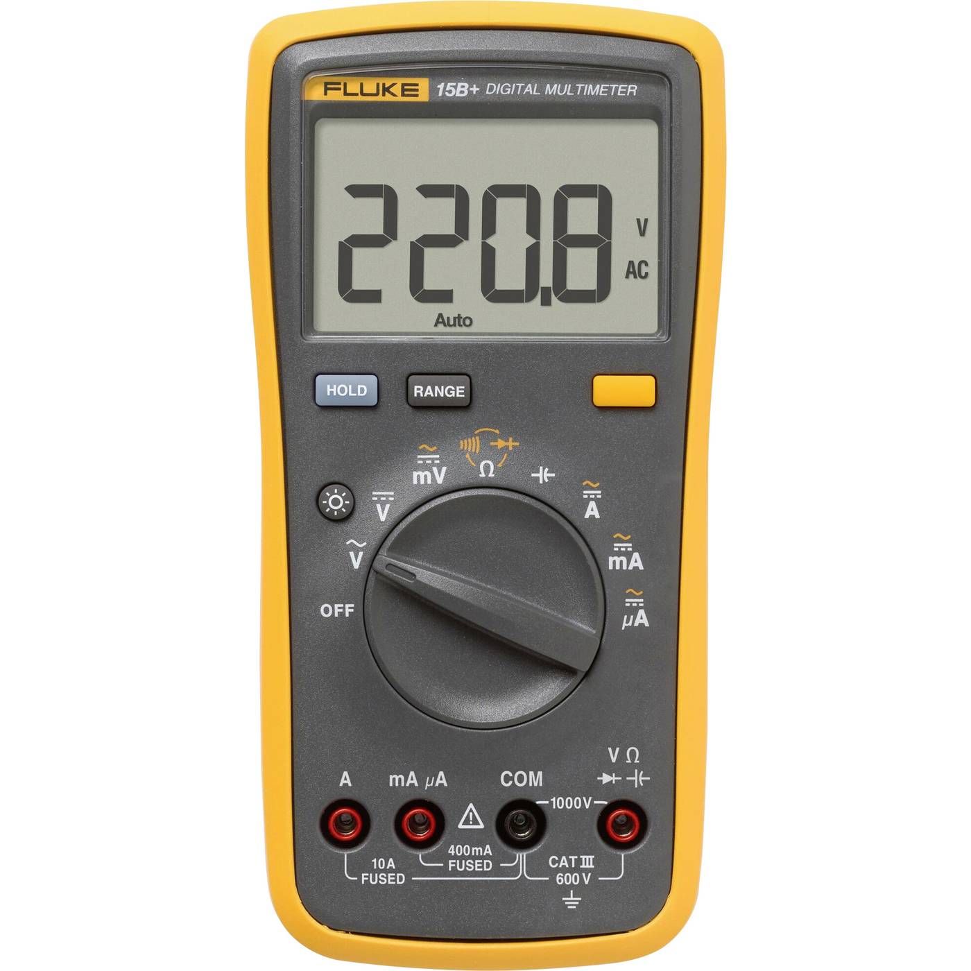 Fluke 15B+/EUR Multimeter Digitaal CAT III 600 V