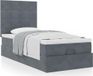 Maison Exclusive - Cadre de lit ottoman avec matelas, gris foncé, 90x190 cm, velours