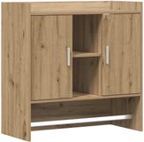 vidaXL Wandplank Muurmontage Artisanaal eiken 80 x 36 x 80 cm