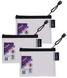 Snopake A6 Hoge Capaciteit EVA Mesh Zippa-Bag [Pack van 3] 150 x 120 mm - Transparant/Zwart [15856]