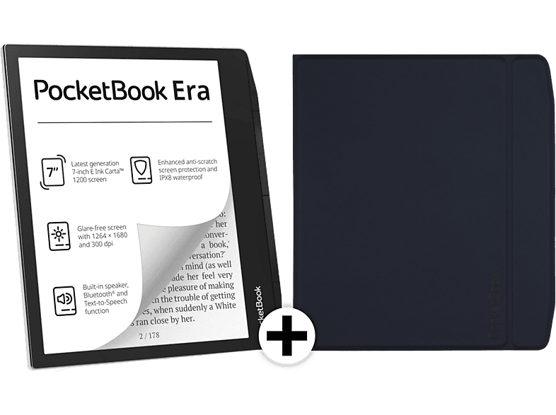 Pocketbook Pocketbook Era Zilver - 7 Inch 16 Gb (ongeveer 12.000 E-books) + Charge Cover