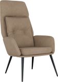 vidaXL Relaxstoel kunstsuède taupe