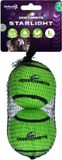 Dog Comets Starlight Tennisbal - Ø 7,5 cm - Hondenbal - Drijvend Hondenspeelgoed - Stuiterend Hondenspeeltje - Groen - 2 stuks
