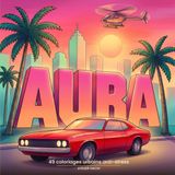 Aura: Livre de coloriage adulte urbain - 49 illustrations anti-stress
