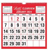 Letts Clearview Maandelijkse kalender 2024