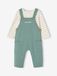 Vertbaudet Fleece babyset met T-shirt en tuinbroek