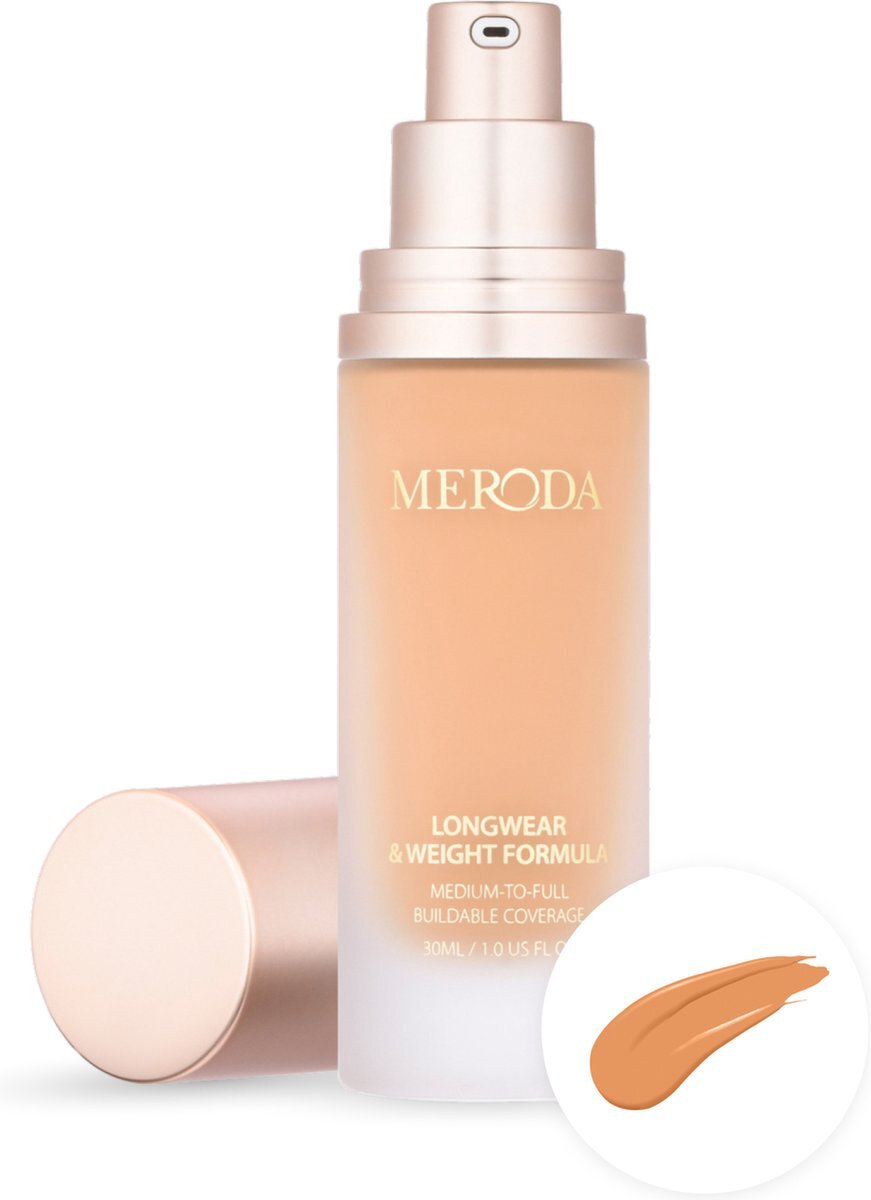 Meroda Cosmetics Meroda Universal Foundation - 11W | Medium warm beige met een roze ondertoon - 30ml