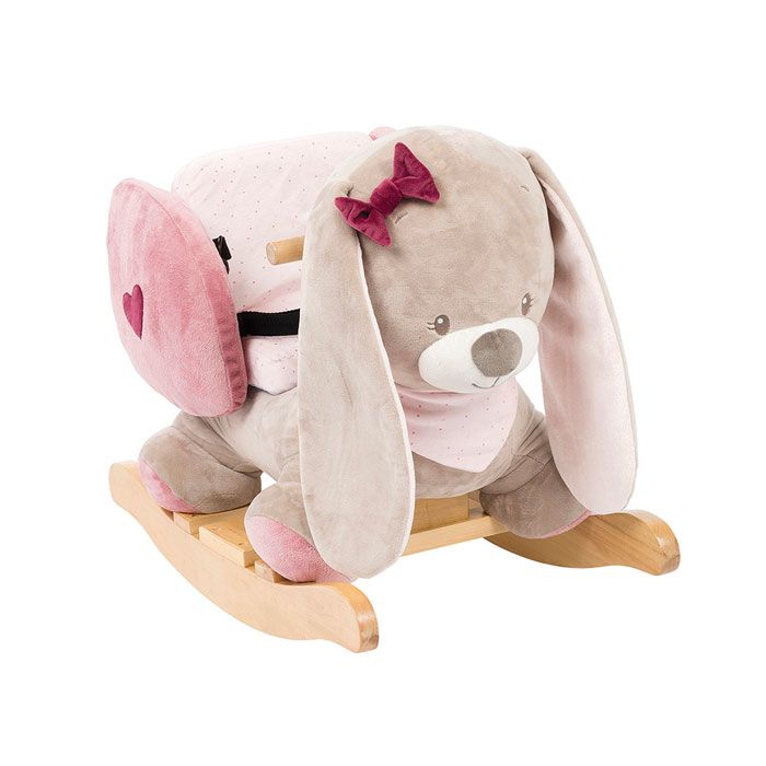 Nattou Rocker Nina the rabbit wipstoeltje - Meerkleurig - 10-36 maanden