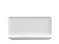H&h Set van 6 rechthoekige borden Pearl wit 15 x 35 cm