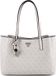 GUESS Noelle II Tech Tote Schoudertas met Laptopvak - Bone Logo Lichtgrijs