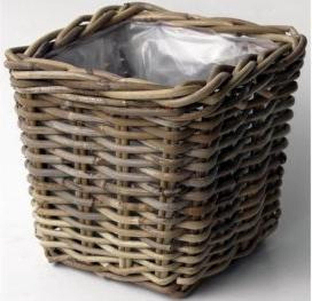 Van der Leeden Bak Antique Grey 21x21xH19cm - Beige - Rotan
