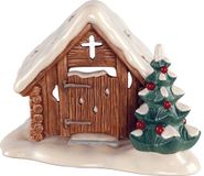 Goebel - Kerst Windlicht Boskapel Aardewerk 21cm