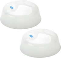 Juypal Hogar Couvercle de micro-ondes - 2x - bol de couverture - transparent - plastique - D26 x H11 cm