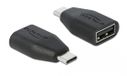 Delock 66528 USB Type-C male to USB Type-A female adapter, Black