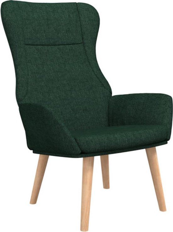 vidaXL Relaxstoel stof donkergroen