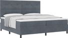 vidaXL - Boxspring bed met hoofdeinde - Donkergrijs - 200 x 200 cm - Fluweel
