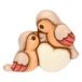 THUN - Paar gimpels met hart, medium - keramiek - collectie L'amore Vola - 11,1 x 4,3 x 9,1 cm