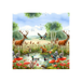 NORFTUFTING Nappe de table ronde en toile cirée bambi nature - Ø 140 cm