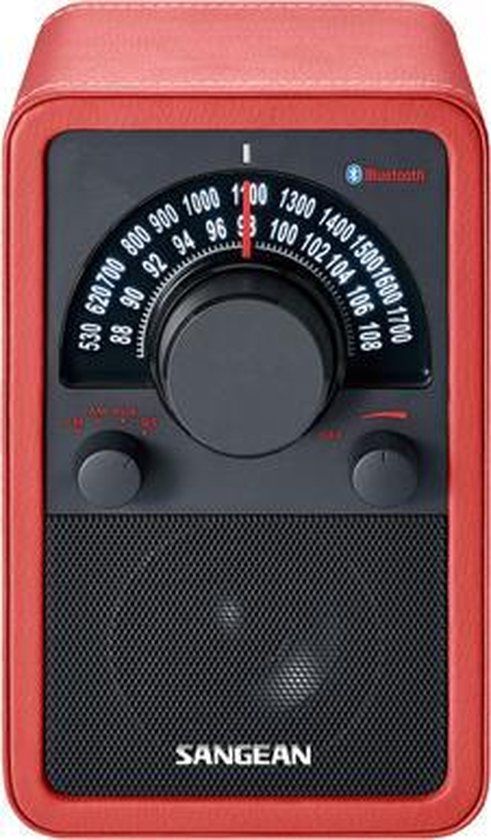 SANGEAN WR-15 BT Rood Leer Tafelradio