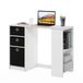 Furinno Computer, Schrijven, Studeerbureau, Engineered Wood, Wit/Zwart, 100,1 (B) x 74,4 (H) x 39,9 (D) cm