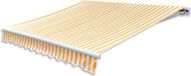 vidaXL Tissu de remplacement pour auvent 350x250 cm Polyester Orange et Blanc