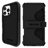Pelican Voyager iPhone 16 Pro Max Hoesje [Compatibel met MagSafe] Robuuste telefoonhoes met 5,5 m militaire valbescherming - Heavy Duty telefoonhoes met riemclip holster voor iPhone 16 Pro Max - Zwart