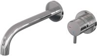 Brauer Chrome Edition Inbouw Wastafelmengkraan met Gebogen Uitloop en Rozetten Model B1 Chroom