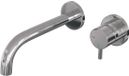 Brauer Chrome Edition Inbouw Wastafelmengkraan met Gebogen Uitloop en Rozetten Model B1 Chroom
