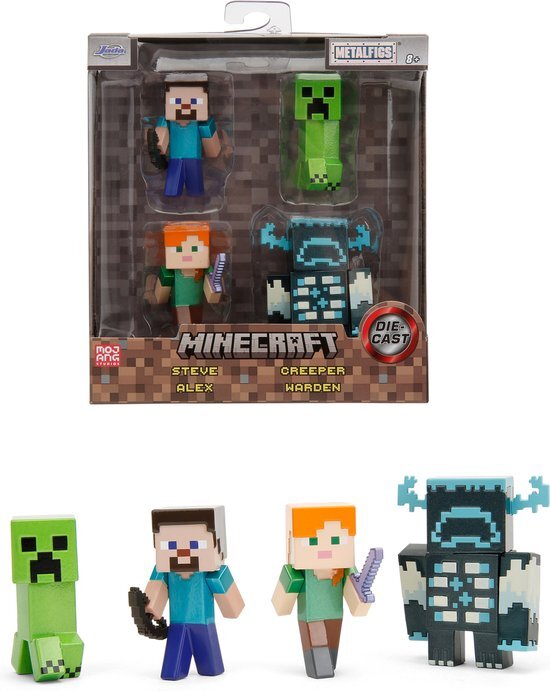 Minecraft Set 4 Nanofiguras 7 Cm Veelkleurig