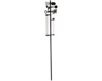 Cepewa Tuin regenmeter/weerstation - op stok - 150 cm - metaal